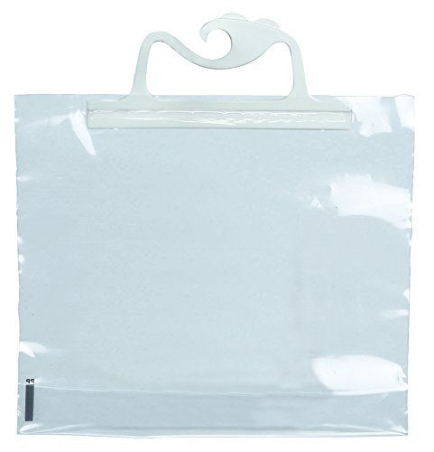 Monaco Hanging Storage Bags, Original Line, 10-Pack of 9 X 8 Inch Clear Plastic Bags for Classroom, Library, and Pharmacy Use