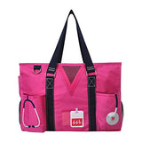 Nurse Hot Pink NGIL Medium Canvas Tote Bag