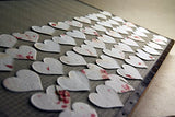 Heart Shape Seed Embedded Pink Petal Handmade Paper Tags (set of 50) #24s