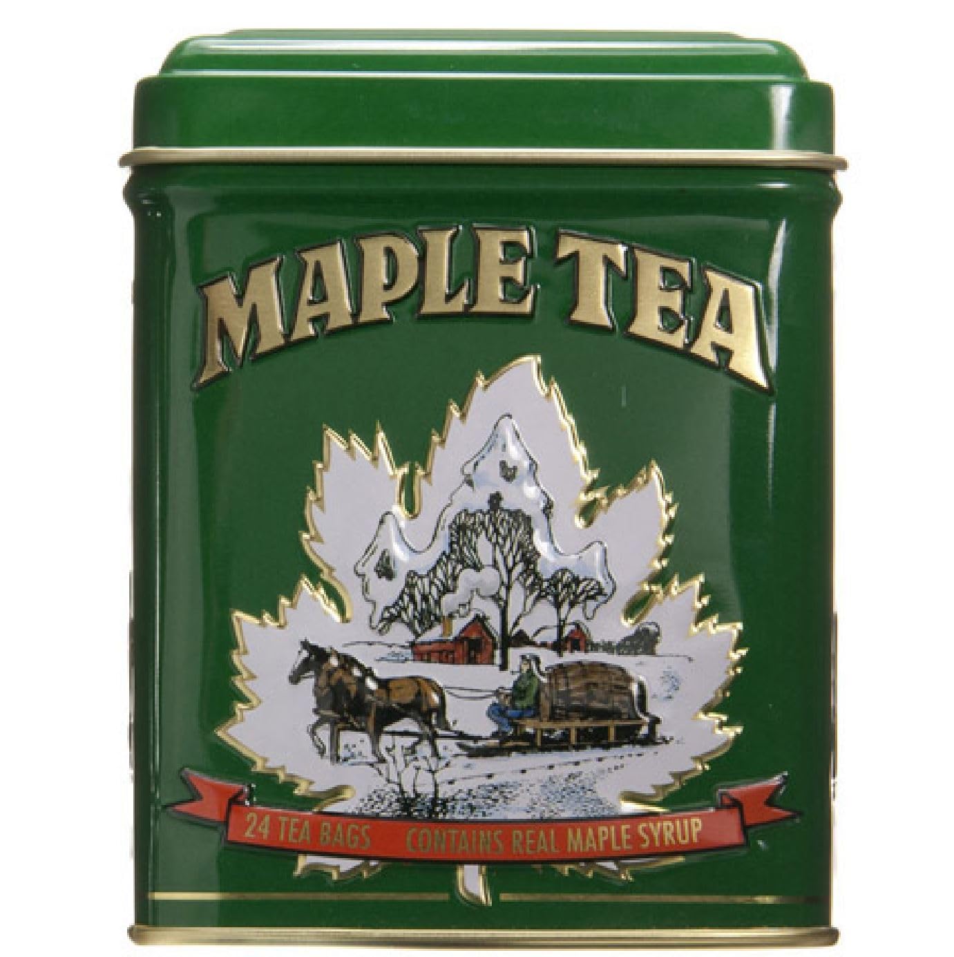 Maple Tea, 24 Pyramid Teabags in a Decorative Tin