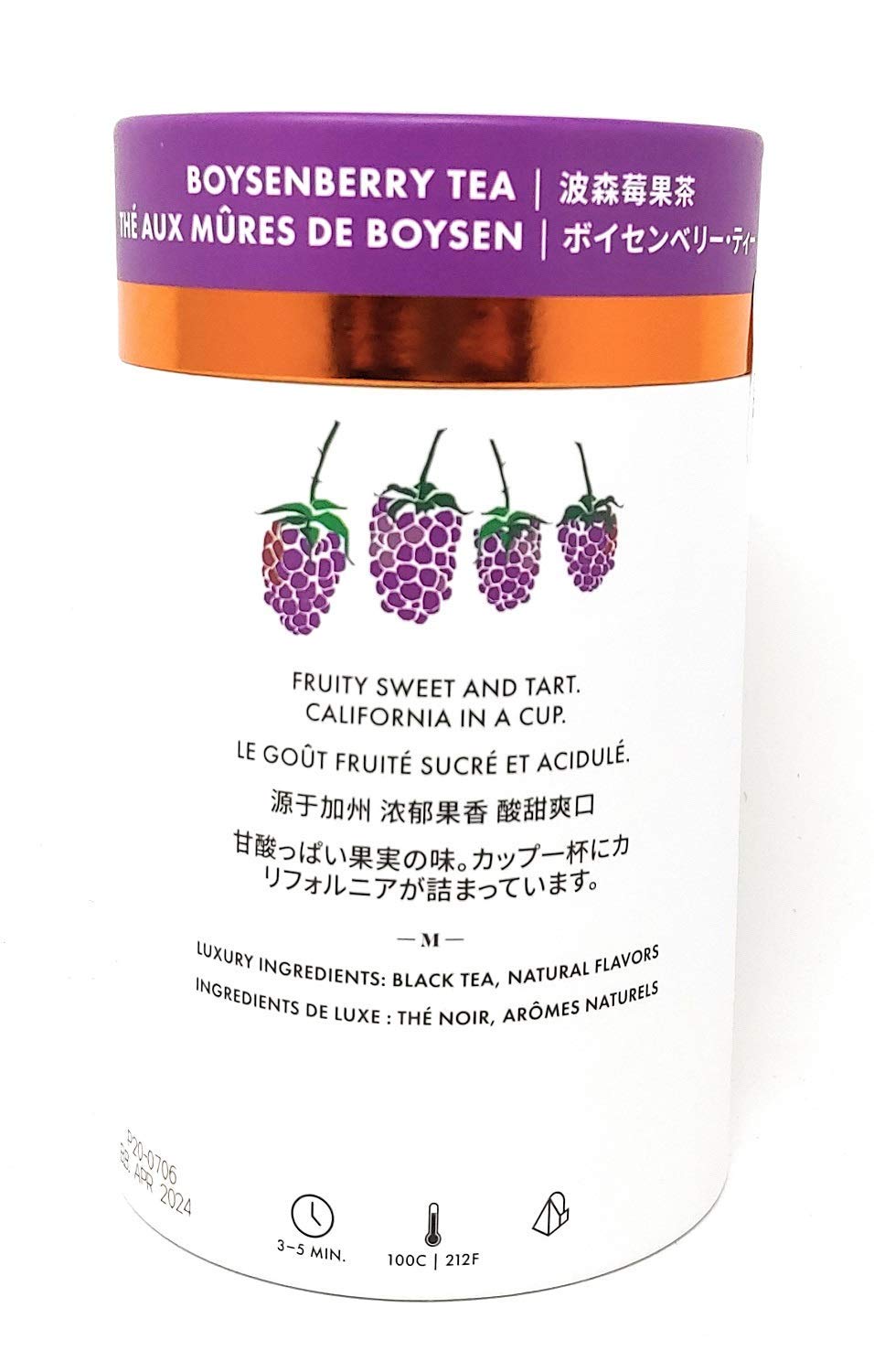 Luxury Boysenberry Tea, 24 Pyramid Bags