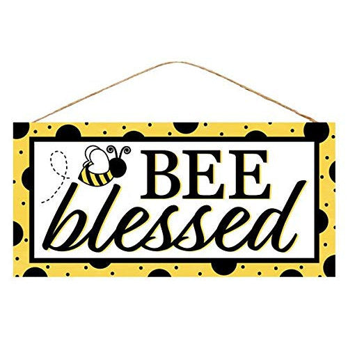 Craig Bachman Bumblebee Blessings MDF Sign, 12.5 x 6 in