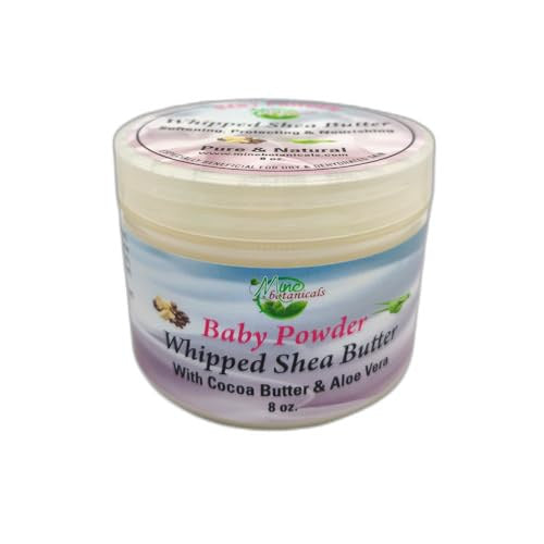 Mine Botanicals Baby Powder Whipped Shea Butter, 8 oz