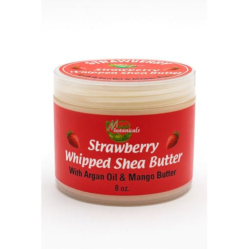 Mine Botanicals Strawberry Whipped Shea Butter with Argan Oil and Mango Butter, 8 oz