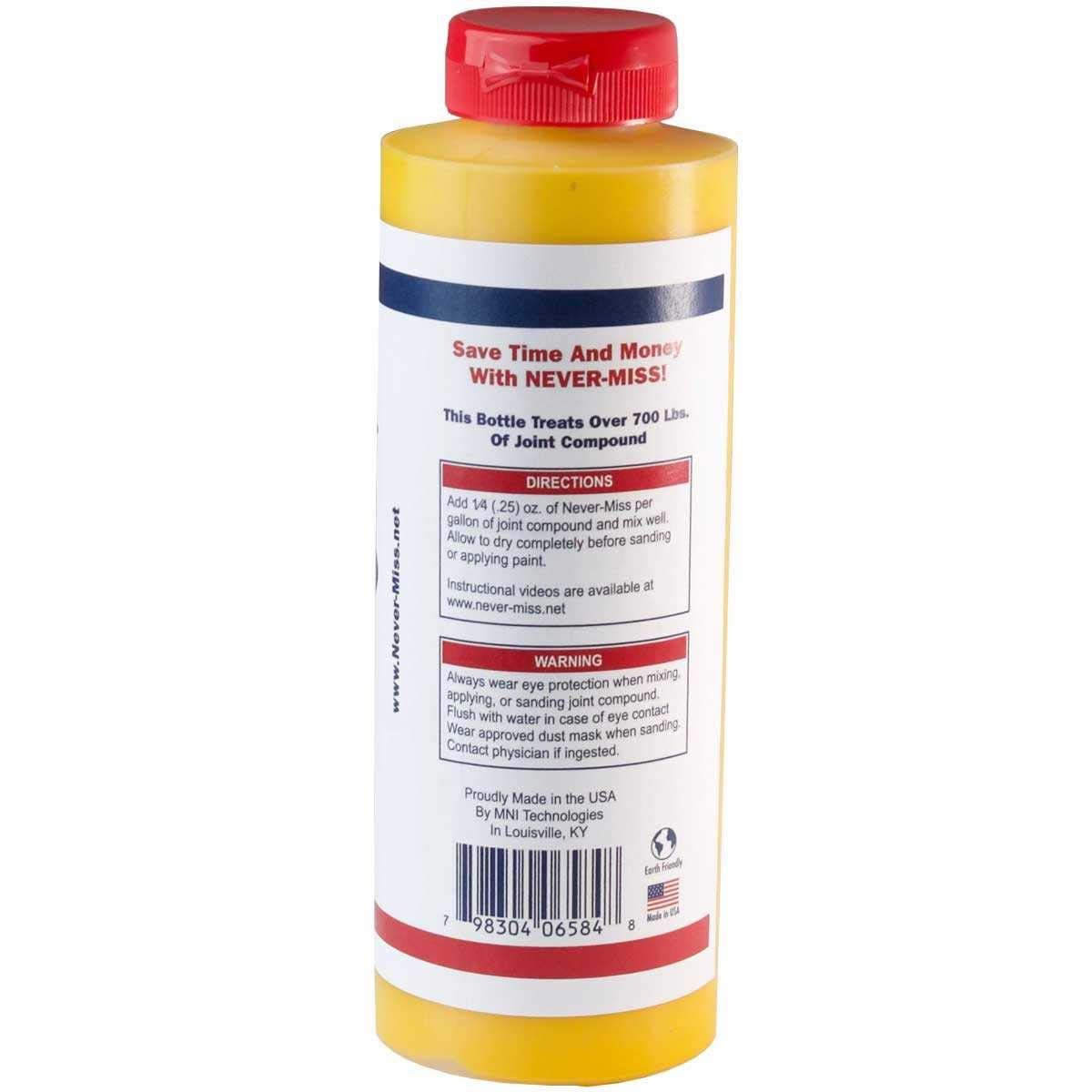 Never-Miss Drywall Mud Tinting Gel, Yellow, 16.9 oz