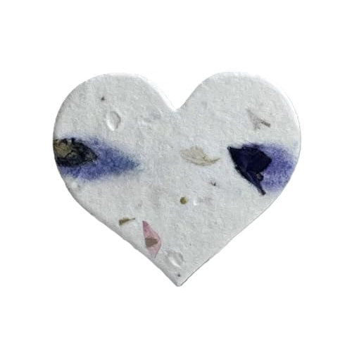 Of The Earth Seed Paper Heart Tags, Purple Petal, 1.75 x 1.5 in, Set of 50