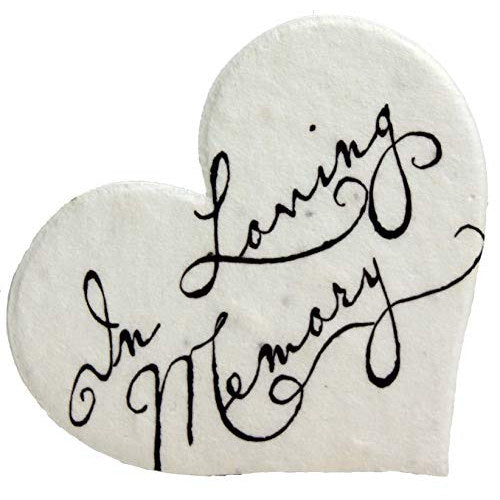 Of The Earth Wildflower Seed Paper Heart Tags, In Loving Memory, Set of 50
