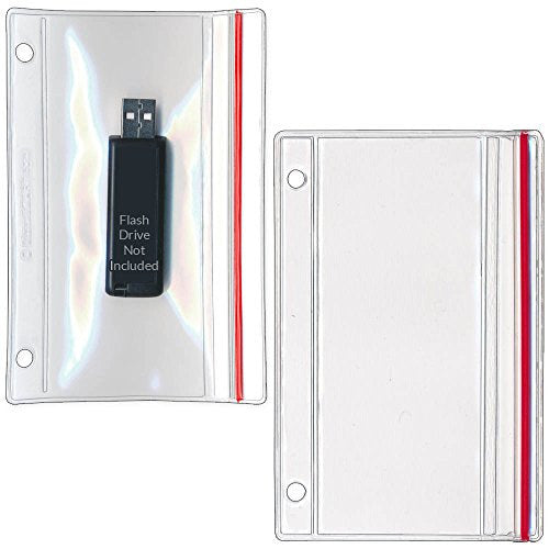 STORE SMART Flash Drive Zipper Case for 3-Ring Binders, 10-Pack