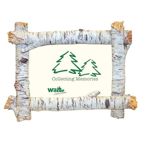 Wilcor Rustic Birch Log Photo Frame, 4 x 6 in, Horizontal
