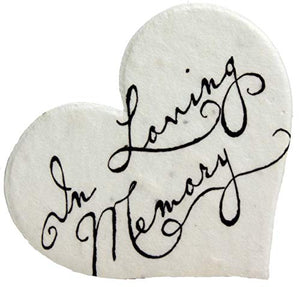in Loving Memory Seed Paper Hearts Set of 50