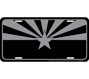 Signs 4 Fun SLATZ Tactical Arizona Flag License Plate, Black