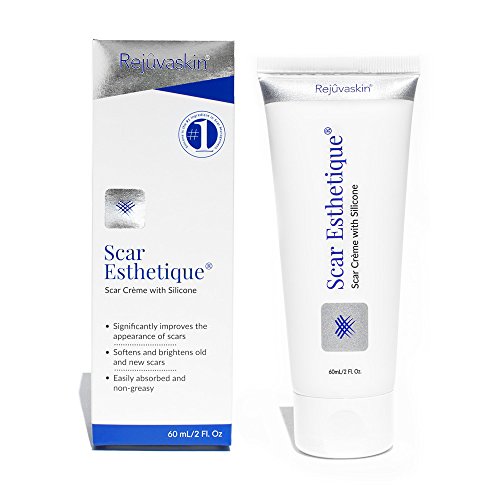 Rejuvaskin Scar Esthetique Scar Cream with Silicone - 23 Effective Ingredients - Improves New and Old Scars - 60mL