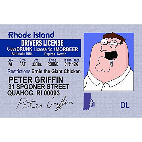 Signs 4 Fun NFGIDP Peter's Driver's License